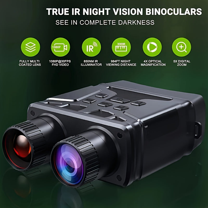 1080P HD night vision camera can record and take pictures infrared night vision camera night patrol all black visual night vision camera
