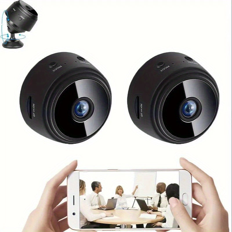 Wireless Security Camera 1080P HD Indoor/Outdoor with Night Vision, Motion Detection Alerts, Voice Assistant Compatible, USB Rechargeable, Wi-Fi Enabled for Home Security Surveillance, Wireless Outdoor Security Camera, Proper