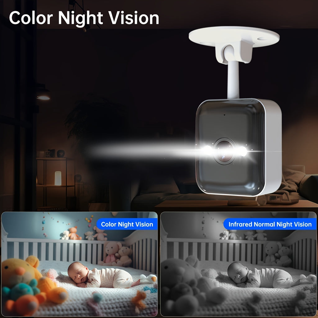 2pcs 1080P HD Wireless Security Cameras with Smart AI Detection, Spotlight, Color Night Vision, WiFi Connectivity, Cloud/SD Storage, Two-Way Audio - USB Powered, Wall Mountable for Home Safety, Wireless Outdoor Security Camer