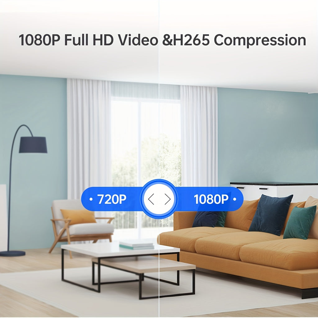 2pcs 1080P HD Wireless Security Cameras with Smart AI Detection, Spotlight, Color Night Vision, WiFi Connectivity, Cloud/SD Storage, Two-Way Audio - USB Powered, Wall Mountable for Home Safety, Wireless Outdoor Security Camer