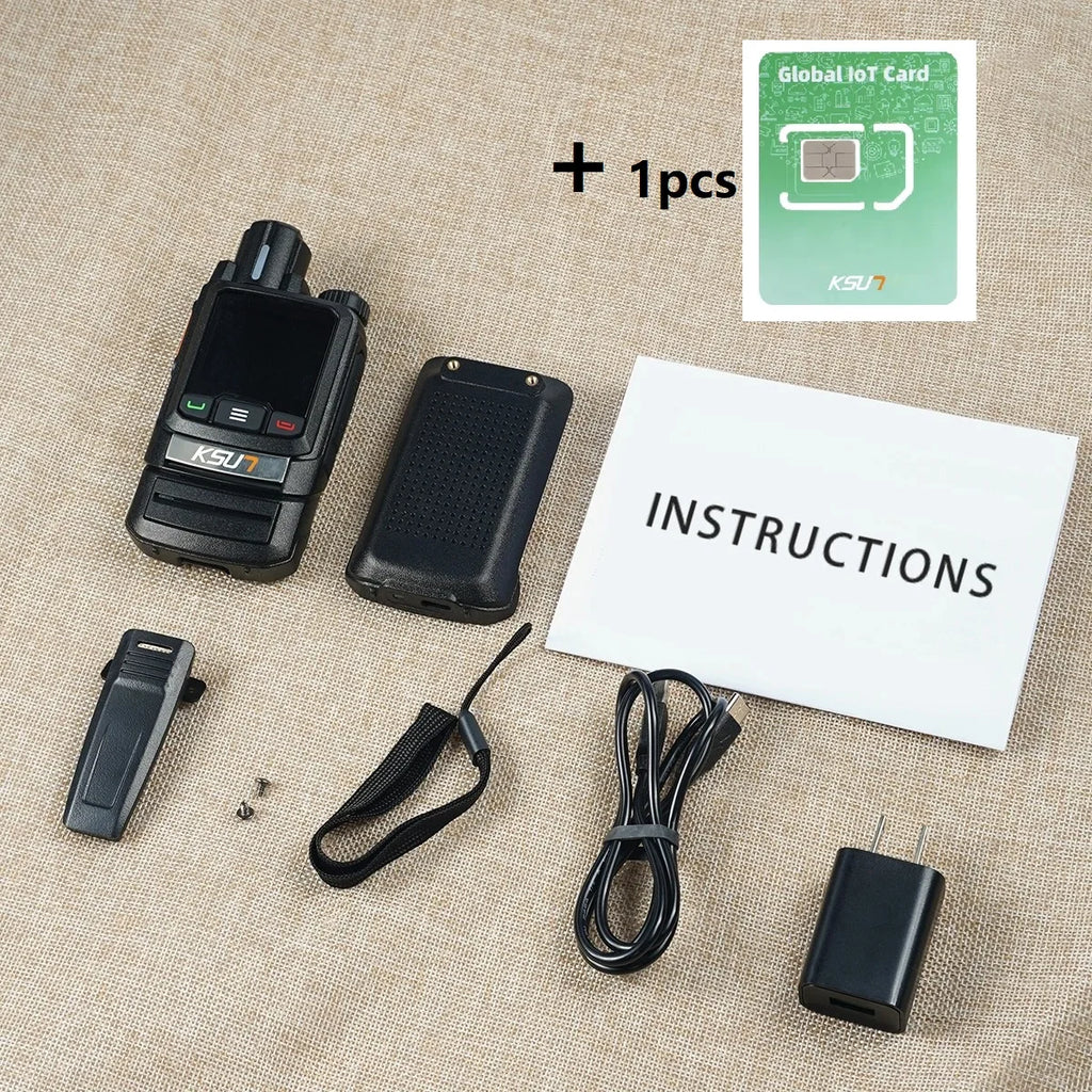 Andriod 8.1 Walkie Talkie For Newest Zello GLOBAL Radio Long Range 4G Network SIM Card Optional Mobile Radio POC KSUT ZL60