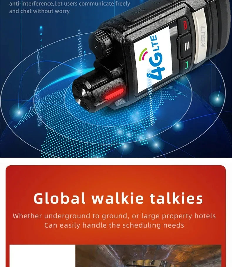 Andriod 8.1 Walkie Talkie For Newest Zello GLOBAL Radio Long Range 4G Network SIM Card Optional Mobile Radio POC KSUT ZL60