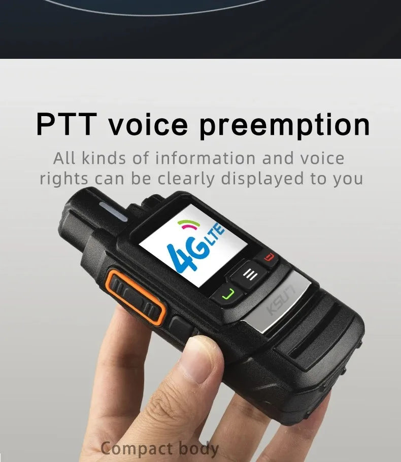 Andriod 8.1 Walkie Talkie For Newest Zello GLOBAL Radio Long Range 4G Network SIM Card Optional Mobile Radio POC KSUT ZL60