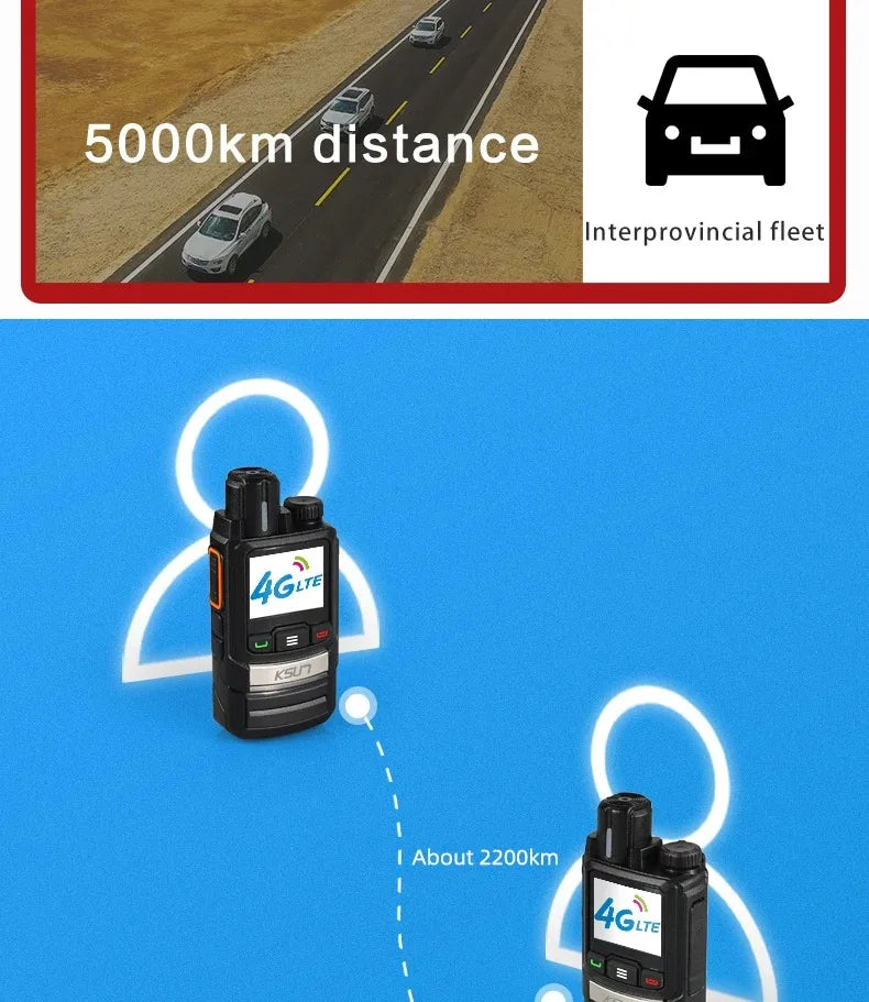 Andriod 8.1 Walkie Talkie For Newest Zello GLOBAL Radio Long Range 4G Network SIM Card Optional Mobile Radio POC KSUT ZL60