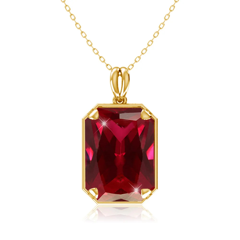 14K Gold Real Pendant For Women 925 Sterling Silver Pendants and Necklaces Birthstone Aquamarine Fine Jewelry Wedding Gifts