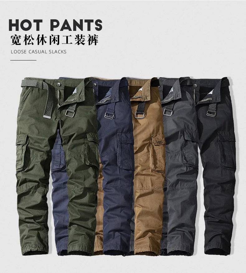 New Mens Tactical Pants Multiple Pocket Breathable Casual Pants Streetwear Army Urban Commuter Tacitcal Trousers Men Cargo Pants