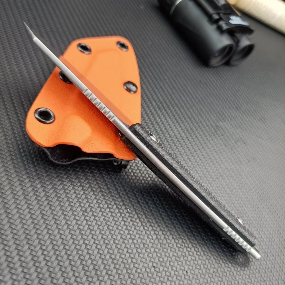 High Quality Outdoor Survival Straight Knife with K Sheath Multi-functional Wilderness Defense Tactical Hunting EDC Utility Tool