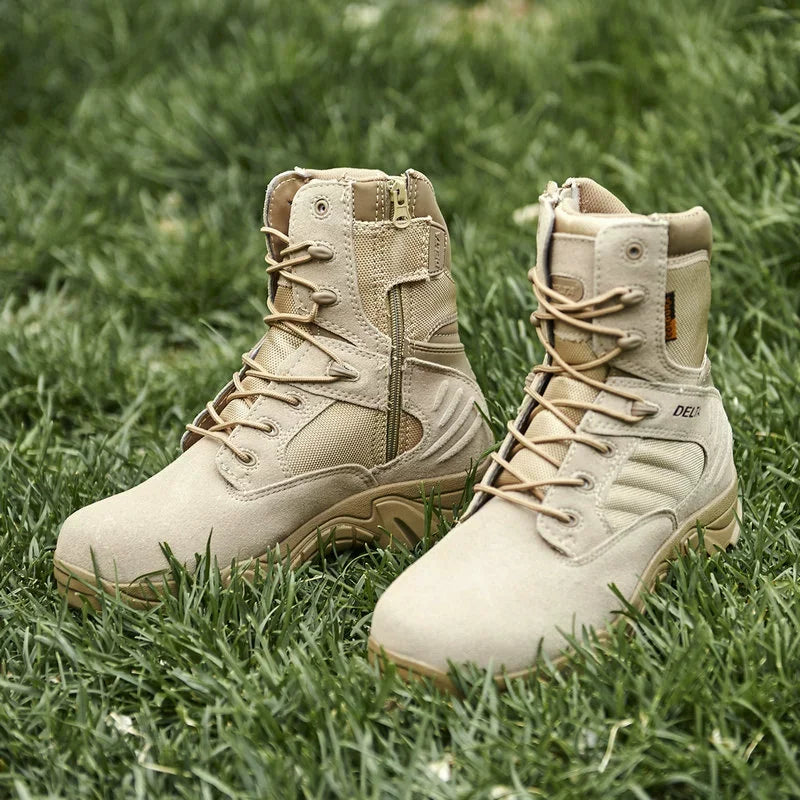 Climbing Outdoor Mens Work Safety Boots Camouflage Desert Boots Combat Training Shoes Outdoor Hiking Boots