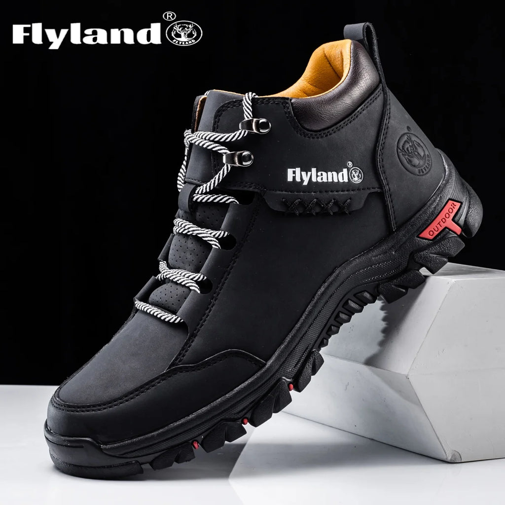 FLYLAND Fashionable Casual Men's Shoes High Top Outdoor Sports Shoes Comfortable And Safe Ankle Boots