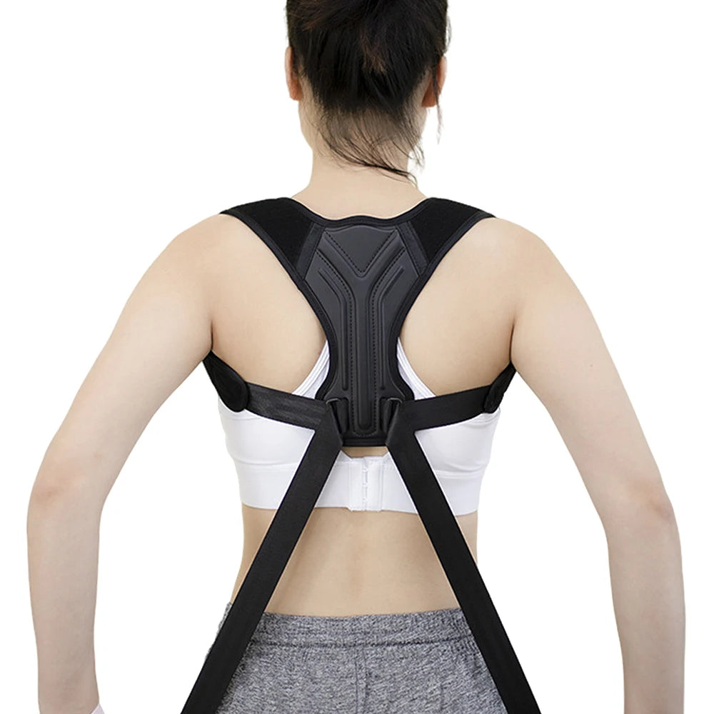 WOMENS Adjustable Back Shoulder Posture Corrector Belt Clavicle Spine Support Reshape Your Body Home Office Sport Upper Back Neck Brace