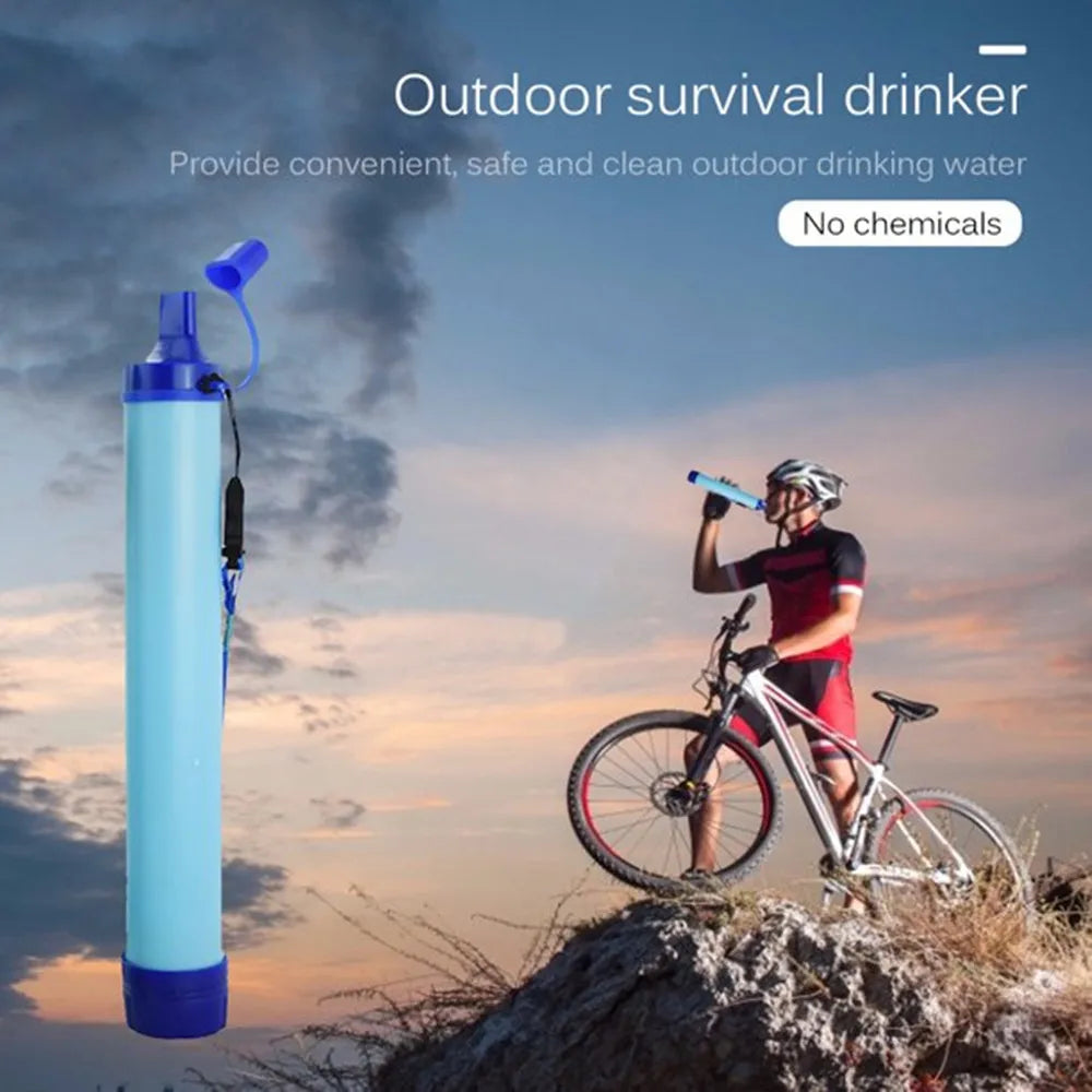 Portable Outdoor Water Purifier,Camping Filter Straw,Outdoor Hiking Emergency Survival Water Filter filtration Straws
