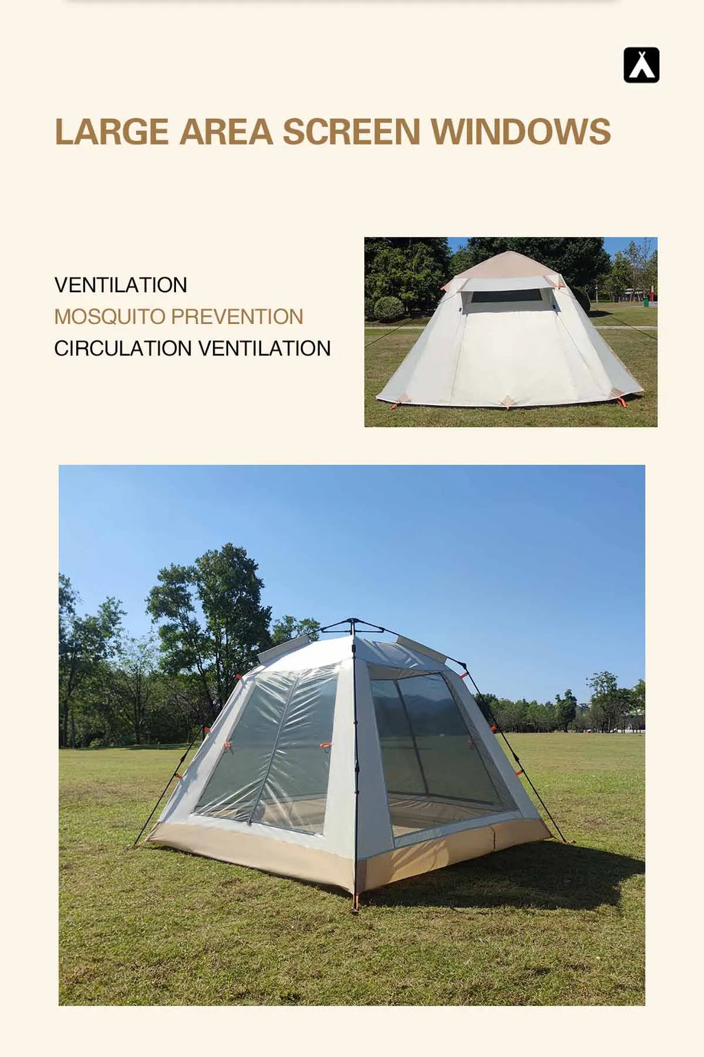 New Design Pop up Tent 5-8 Persons Easy Setup in 3 Seconds Camping Tent with Porch Automatic Folding Waterproof Tent