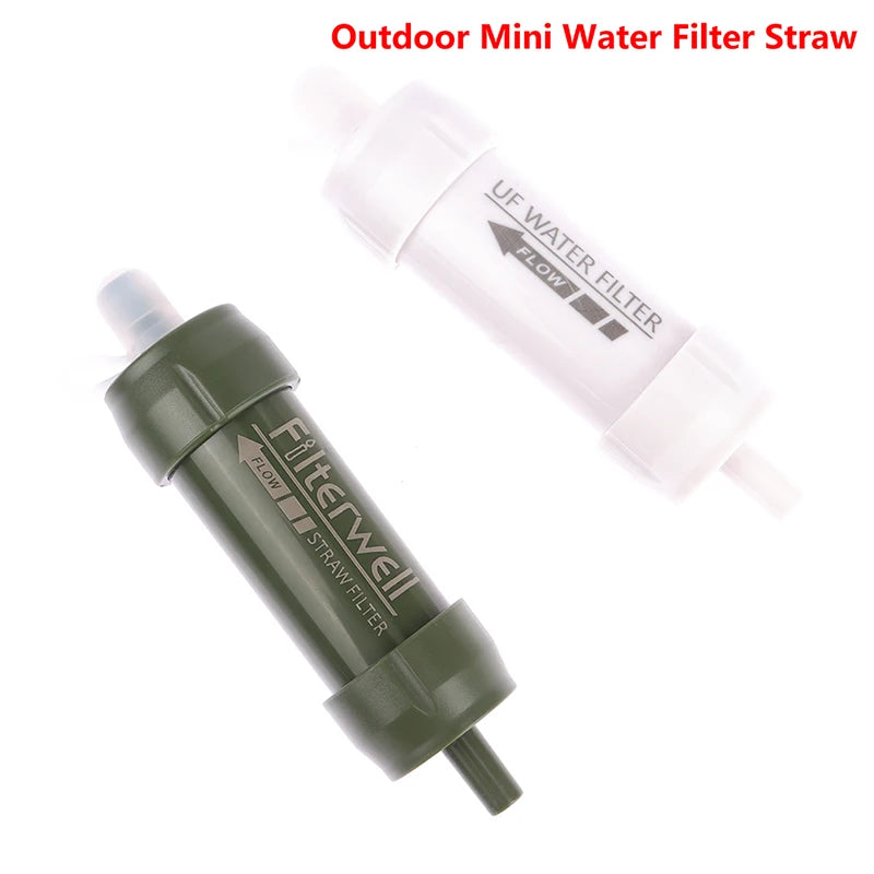 Personal Water Filter Survival Straw , 0.01 Micron Ultra-Filtration UF Membrane, Reusable Outdoor Portable Water Purifier
