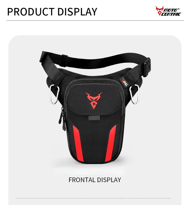 LED Light Drop Leg Bag Motorcycle Waterproof Waist Bag Hip Bum Fanny Pack For Outdoor Riding Cycling Hiking Fishing Climbing