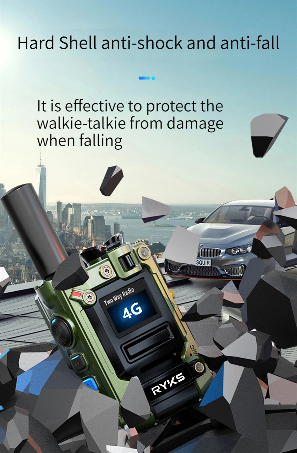4G Walkie Talkie 5000Km 200 Channels Personalized Names Audio Playback Global Ptt Type C Charger Long Range Ham Two Way Radio
