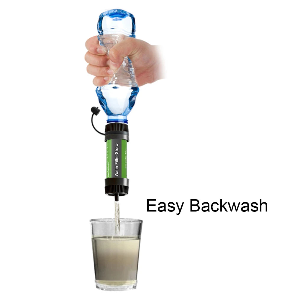 Outdoor Water Filter Straw Portable Water Purifier Survival Gear for Camping Hiking Backpacking Emergency Preparedness