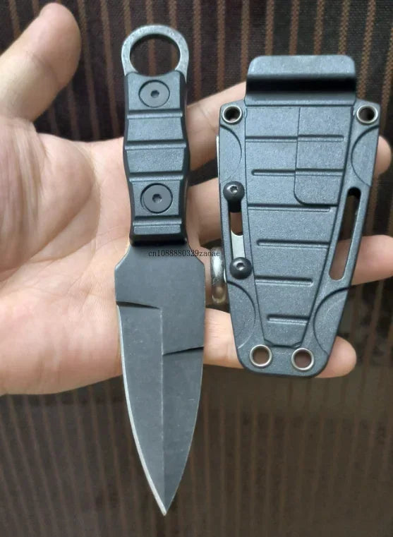 Camping Adventure Portable Straight Knife with K-sheath Outdoor EDC High Hardness Survival Knife for Outdoor Activities