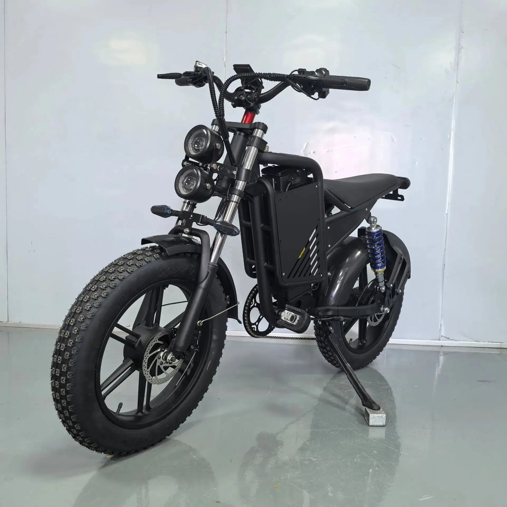 E-bike 20-inch double shock absorber, 1500W 48V 30AH endurance electric bicycle，leisure and entertainment off-road electric bike