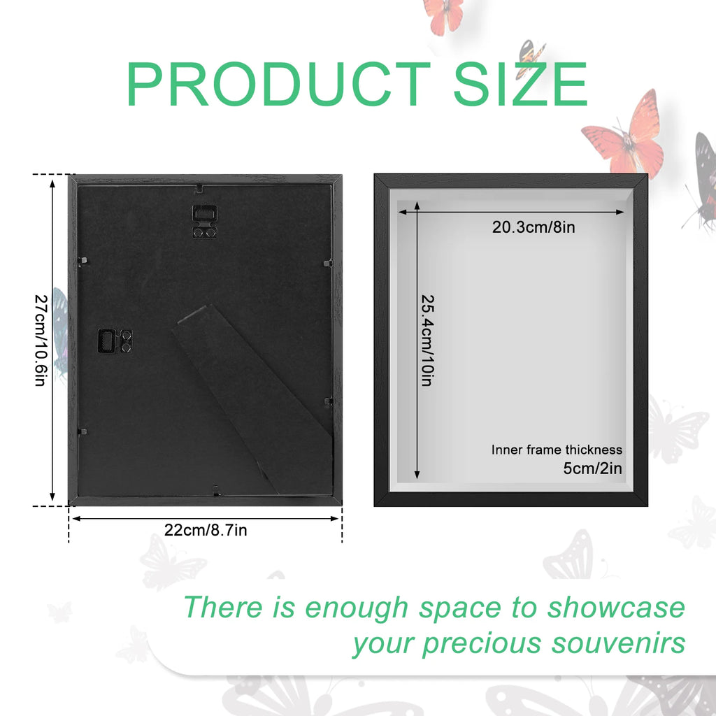 Shadow Box Picture Frame Wall Mounted Shadow Box Simple Elegant Display Cases Rectangle for Display Photos Medals Awards
