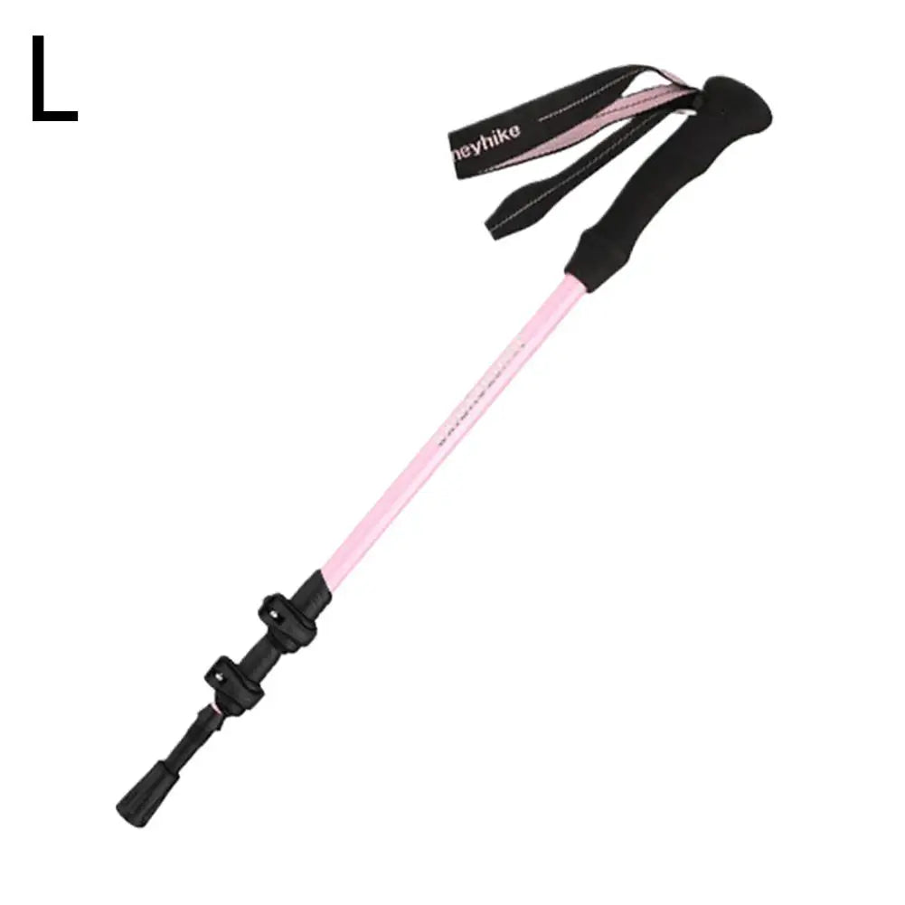 Mountaineering Stick - Carbon Fiber Telescopic Three-section Outdoor Hiking Stick Outdoor Lockable Handrail For Walking