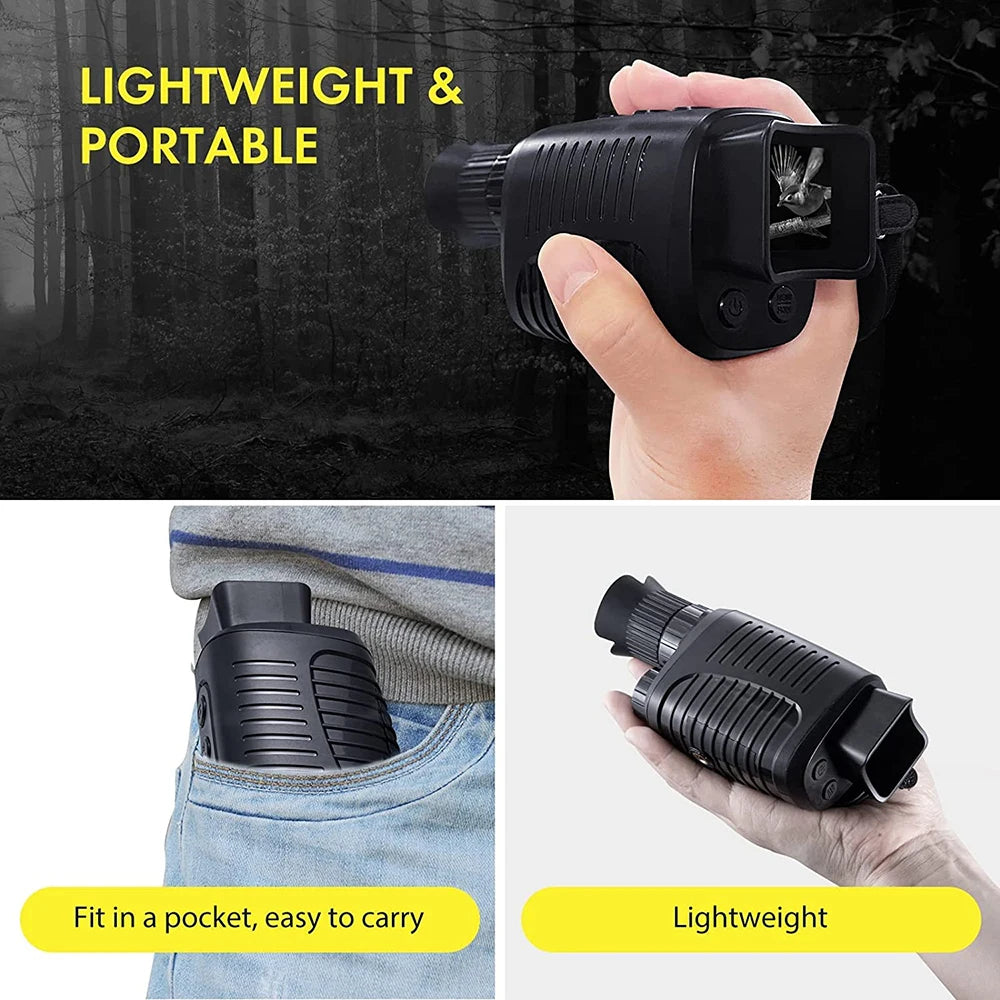 Monocular Night Vision Device 1080P HD Infrared 5x Digital Zoom Hunting Telescope Outdoor Day Night Dual Use 100% Darkness 300m