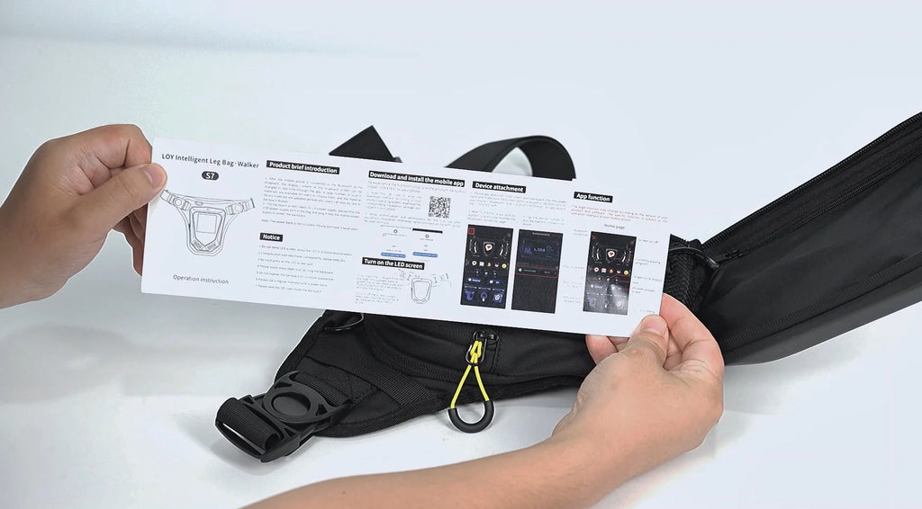 Motorcycle Bicycle Leg Side Bag LED DIY Smart APP Display Backpack Outdoor Casual Waist Bag Bike Mobile Phone Purse Hip Bum Pack