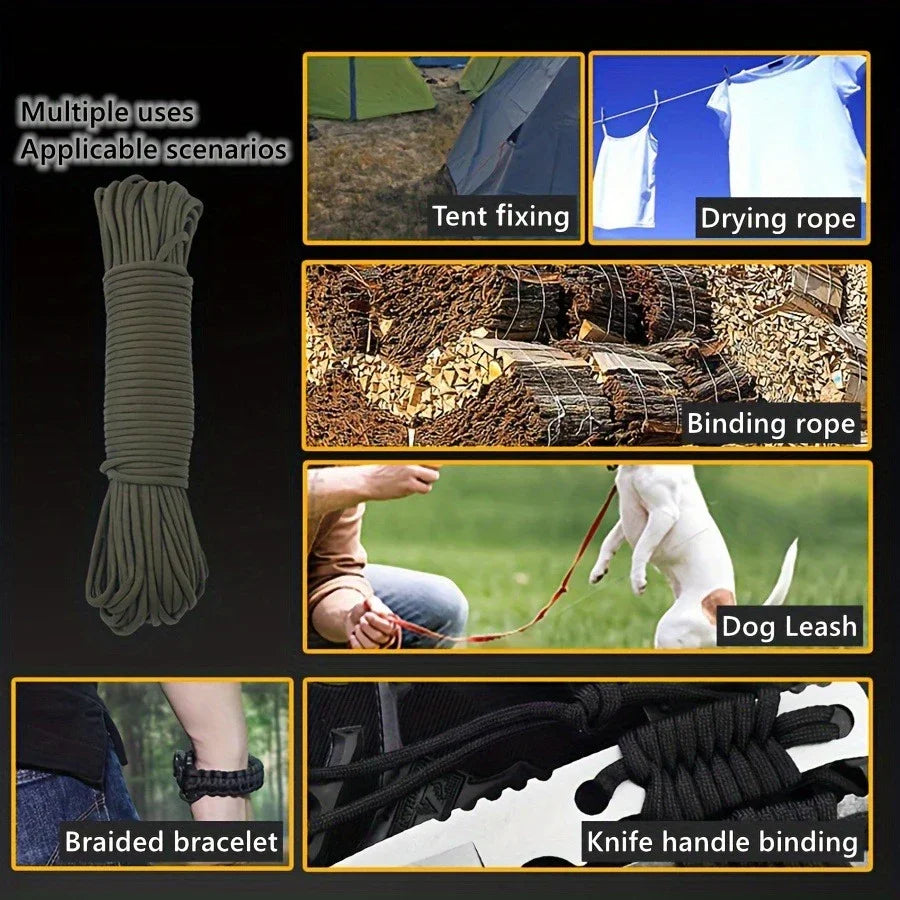 10/30meter Nylon Rope - Durable Nylon,Multi-Functional for Camping,DIY Making,and Outdoor Accessories,Camping Gear