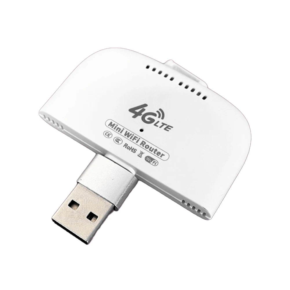 4G LTE Mini WiFi Router with USB Adapter Wireless Mobile Router Hotspot 4G LTE WiFi Modem Router for Home Office Travel Camping