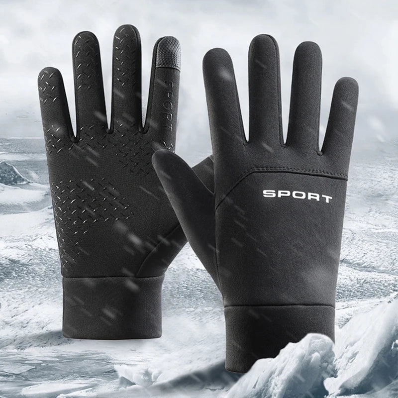 Winter Gloves For Men Women Warm Windproof Glove Touchscreen Waterproof Hiking Skiing Fishing Cycling Snowboard Non-slip Mittens
