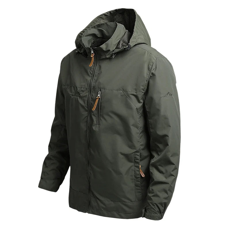 Men's Casual Waterproof Jacket Windbreaker Men Outerwear Men's Clothes Winter Jacket Fashion Coat Hoodies Camping Hiking Jacket