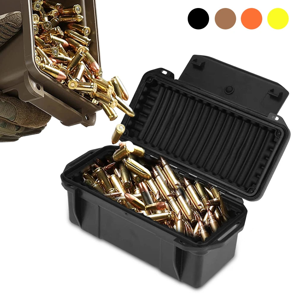 Tactical ammunition box Plastic waterproof shockproof ammunition accessory and tool box Military storage protection equipment