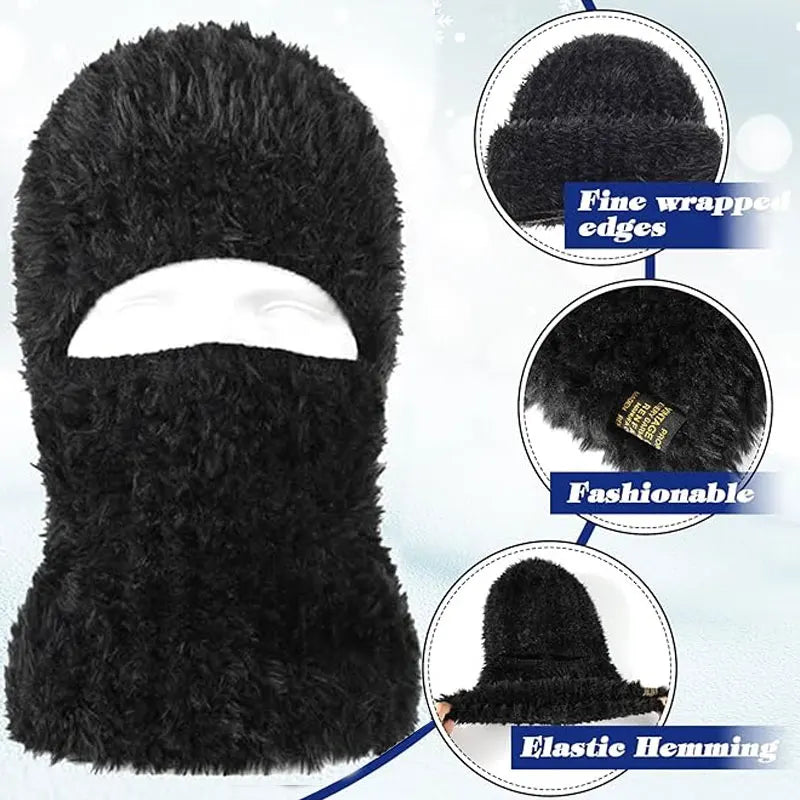 Balaclava Full Face Mask New Winter Thermal Fleece Warmer Motorcycle Cycling Hood Liner Sports Running Neck Warmer Men Women's