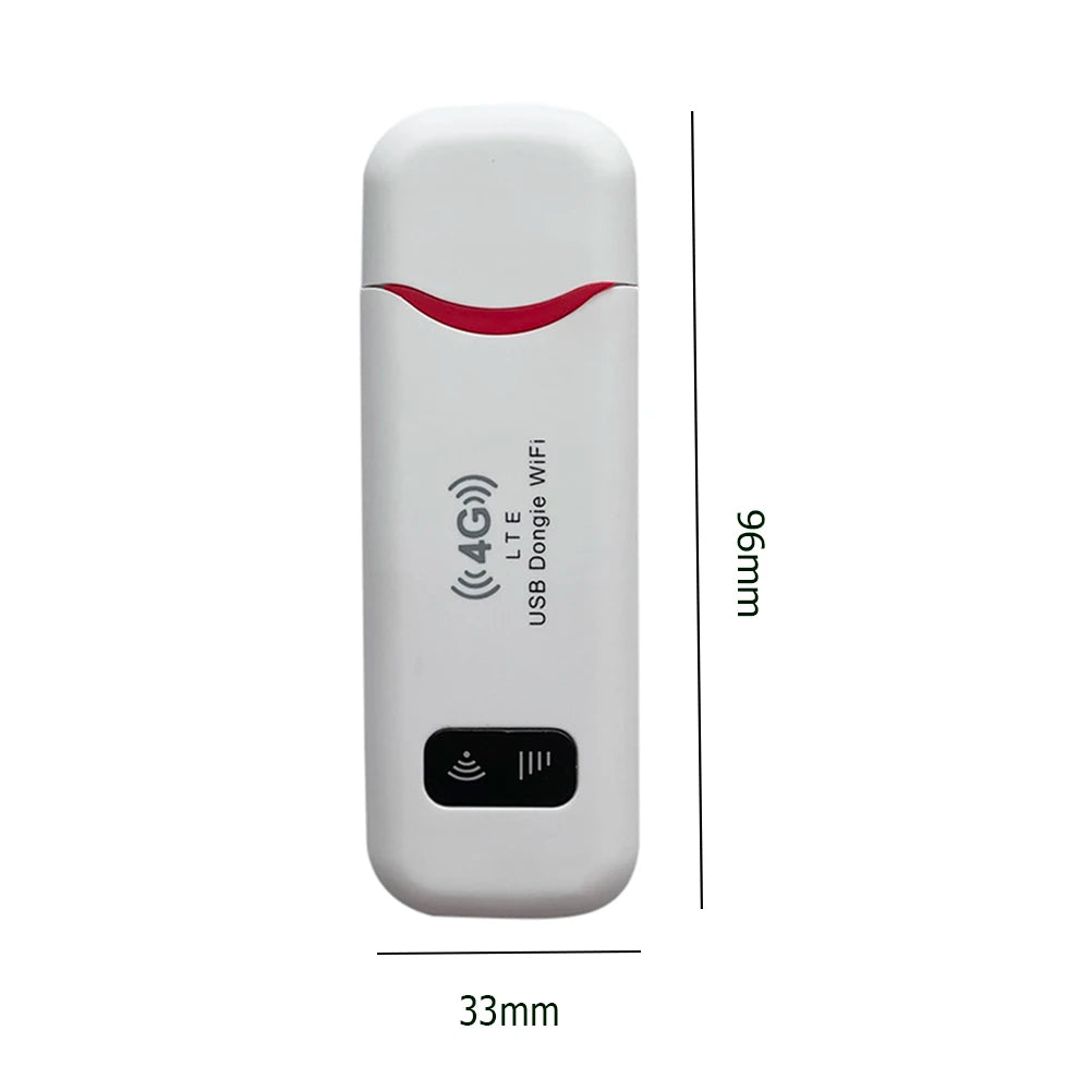 4G LTE Mini WiFi Router with USB Adapter Wireless Mobile Router Hotspot 4G LTE WiFi Modem Router for Home Office Travel Camping