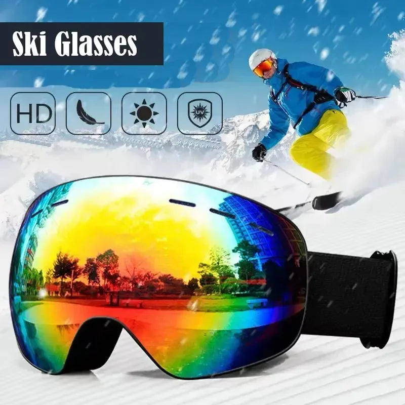 Ski Goggles Winter Snow Sports Goggles Double Layers Anti-Fog Outdoor Snow Snowboard Glasses for Men Women Protection Ski Mask