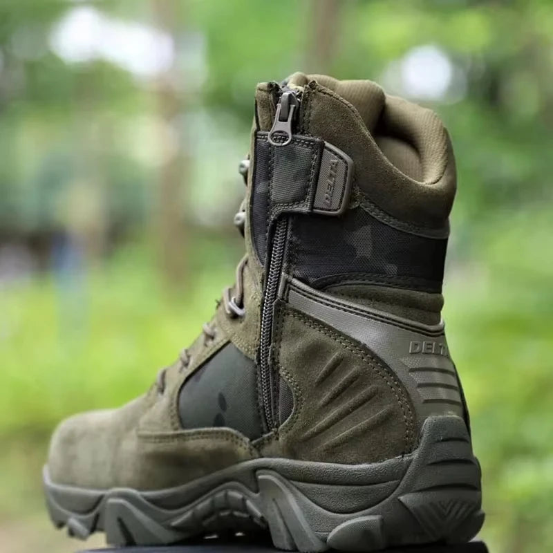 Climbing Outdoor Mens Work Safety Boots Camouflage Desert Boots Combat Training Shoes Outdoor Hiking Boots