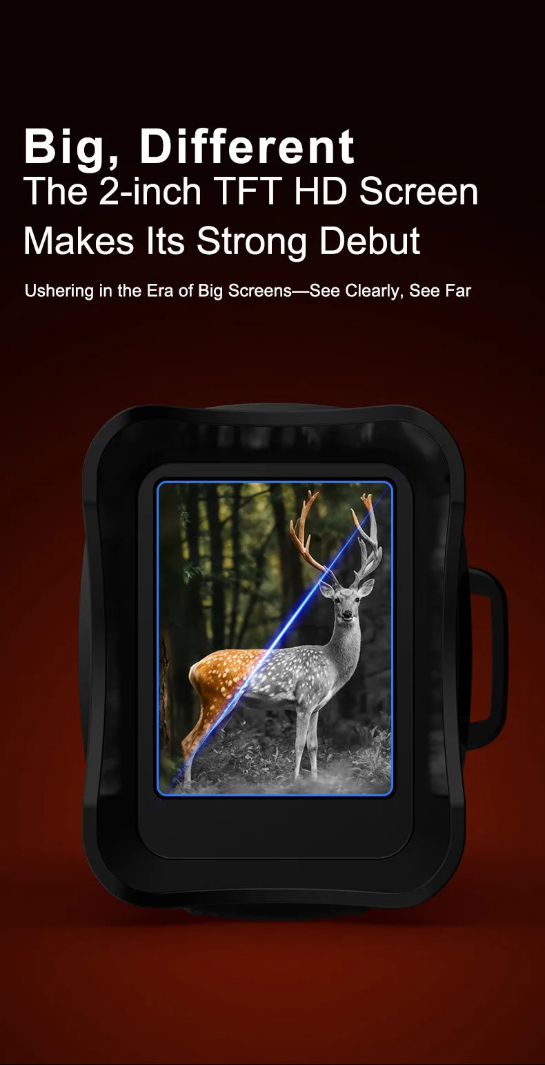 16X HD Digital Night Vision Monocular - 200M Viewing Range, IR Infrared, Photo Capture, for Hunting Outdoor Surveillance