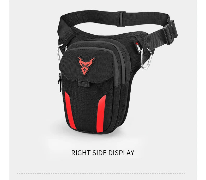 LED Light Drop Leg Bag Motorcycle Waterproof Waist Bag Hip Bum Fanny Pack For Outdoor Riding Cycling Hiking Fishing Climbing