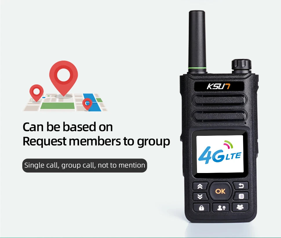 Long Range Walkie Talkie 4g Network  Android Internet Wifi Compatible With ZELLO App 100KM Global POC Radio Station KSUN ZL10