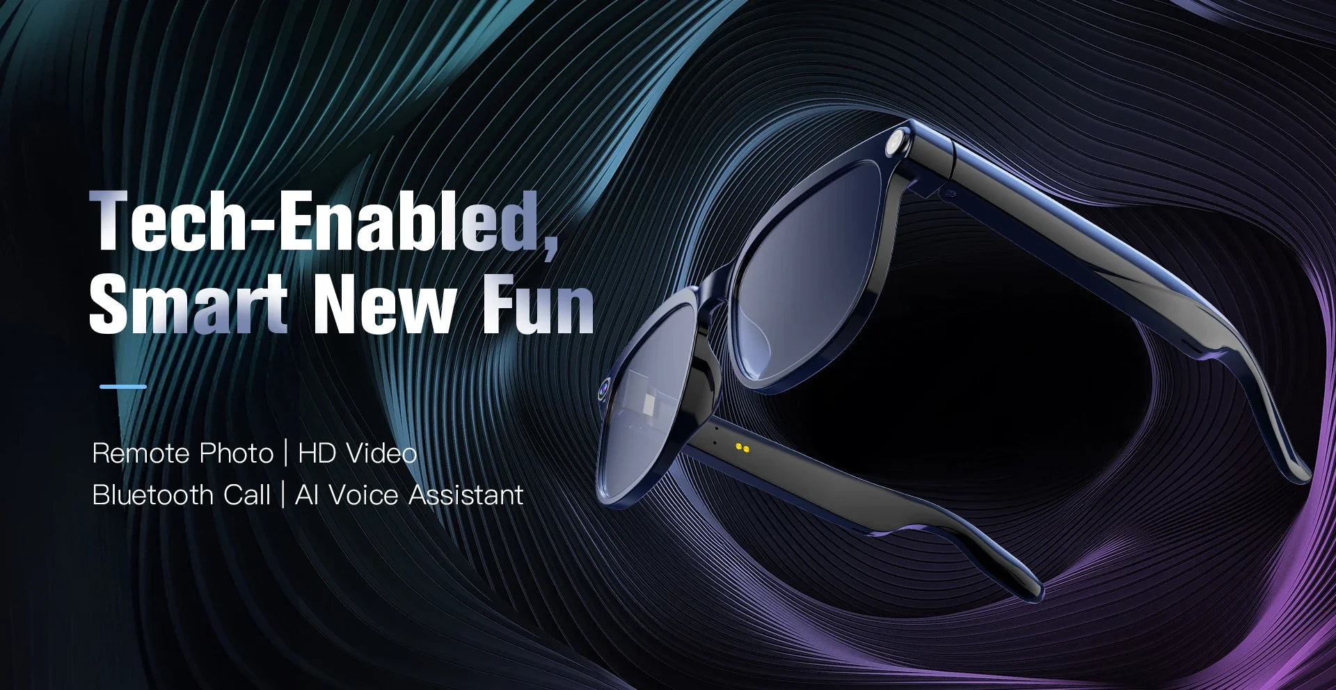 2026 AI Smart Glasses with 8MP Camera Video Recording 100+ Languages Translation Bluetooth Call Music Play Sunglasses Men Women