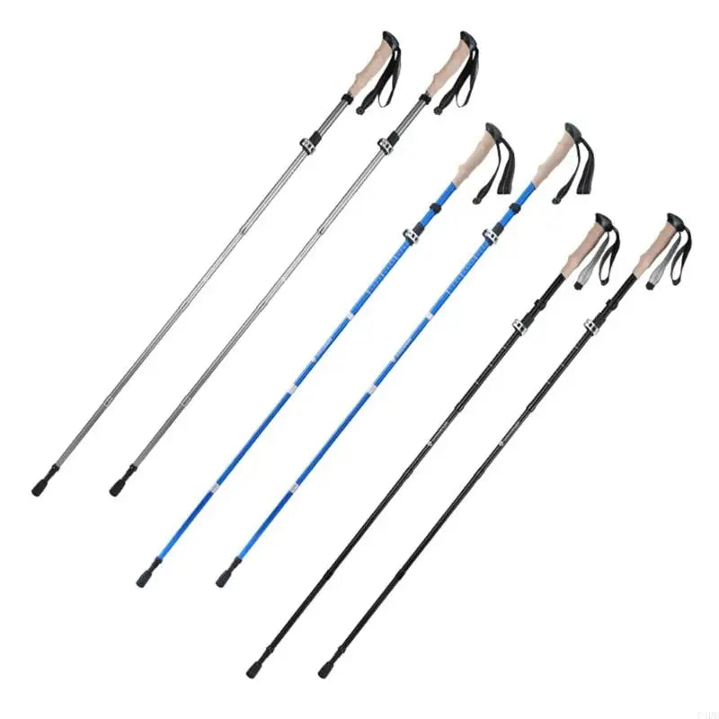 C4DE Trekking Poles for Hiking Walking Light Weight Hiking Stick with Lock and Comfortable Grip Walking Stick for Men Women