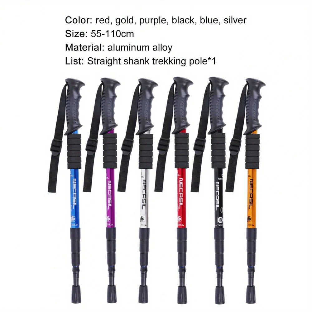 Trekking Poles Ultralight 4-Section Adjustable, Non-Slip Grip Hiking Sticks for Men Women, Anti-Rust Aluminum Alloy