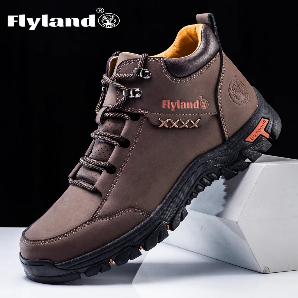 FLYLAND Fashionable Casual Men's Shoes High Top Outdoor Sports Shoes Comfortable And Safe Ankle Boots