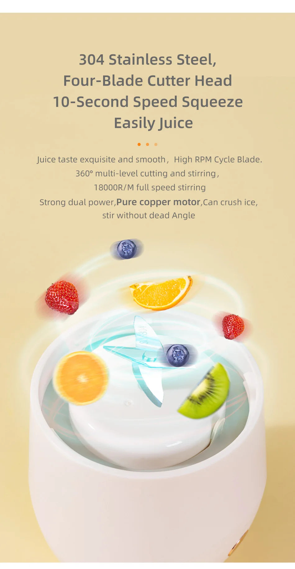 Portable Electric Juicer Blender Usb Mini Fruit Mixers Extractors Food Milkshake Multifunction Juice Maker Smoothies Ice Machine