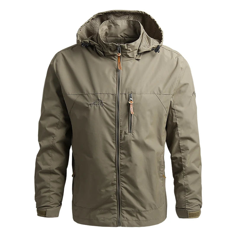 Men's Casual Waterproof Jacket Windbreaker Men Outerwear Men's Clothes Winter Jacket Fashion Coat Hoodies Camping Hiking Jacket
