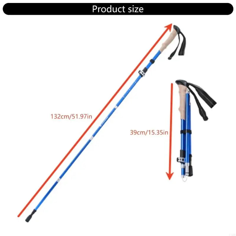 C4DE Trekking Poles for Hiking Walking Light Weight Hiking Stick with Lock and Comfortable Grip Walking Stick for Men Women