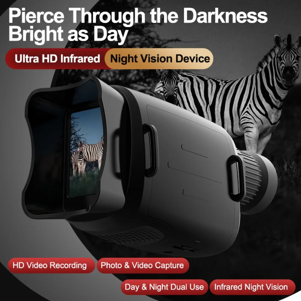 16X HD Digital Night Vision Monocular - 200M Viewing Range, IR Infrared, Photo Capture, for Hunting Outdoor Surveillance
