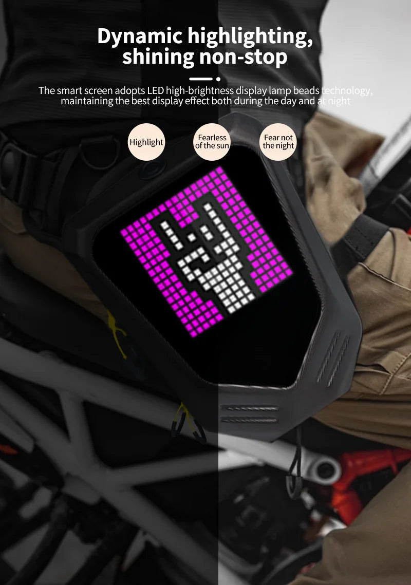 LED Riding Leg Bag Motorcycle Bike DIY pixel screen Single Cross Shoulder Waterproof Outdoor bag Loy Traveler S7-1 FireEye S8-1