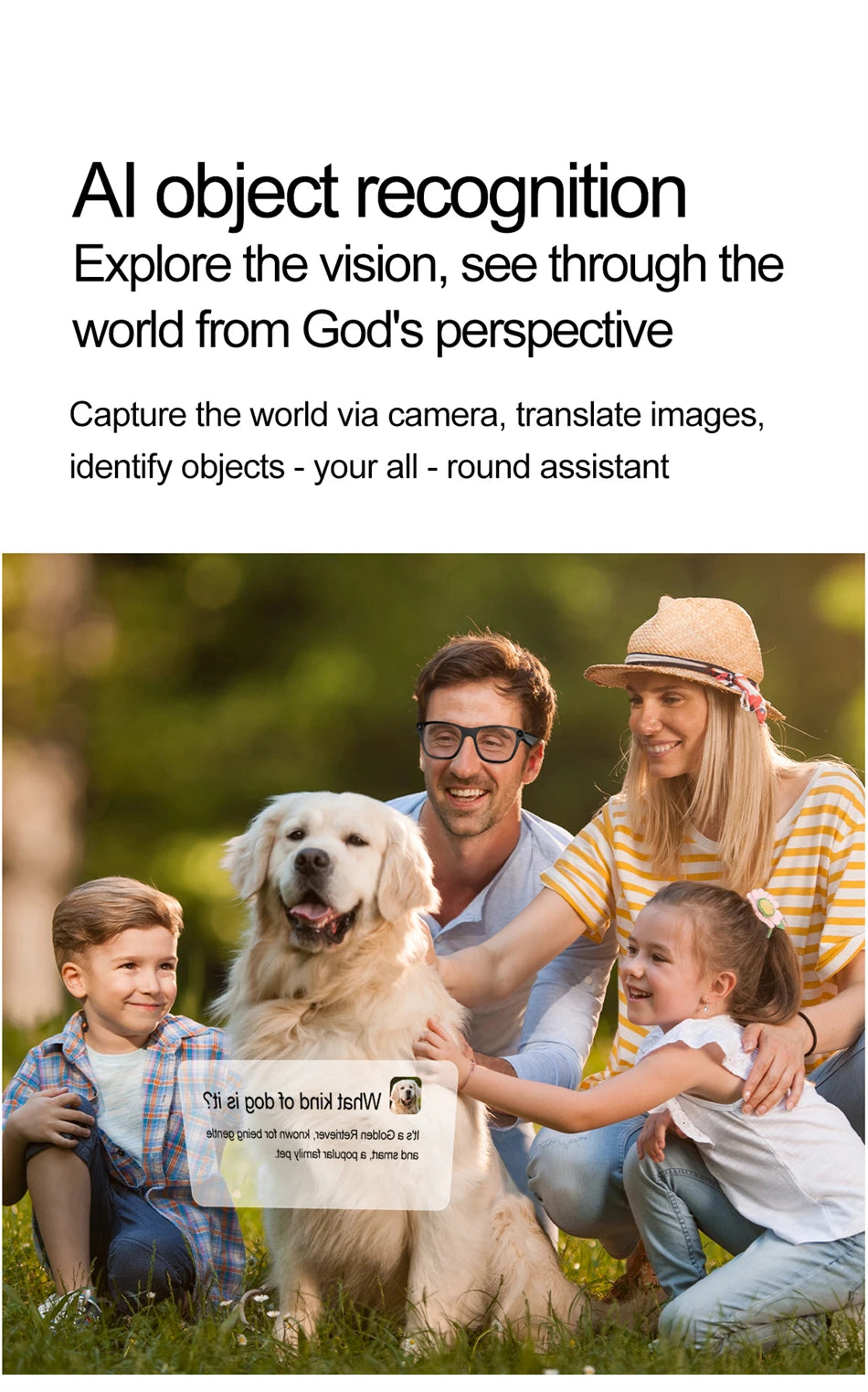 New AI Smart Glasses 500W Camera 1080P Video Smart Glasses with Camera Bluetooth Glasses Anti-Blue Light Glasses Everyday Wear