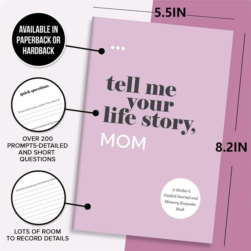 AEE6-Tell Me Your Life Story, Mom: A Mother's Guided Journal And Memory Keepsake Book (Tell Me Your Life Story)