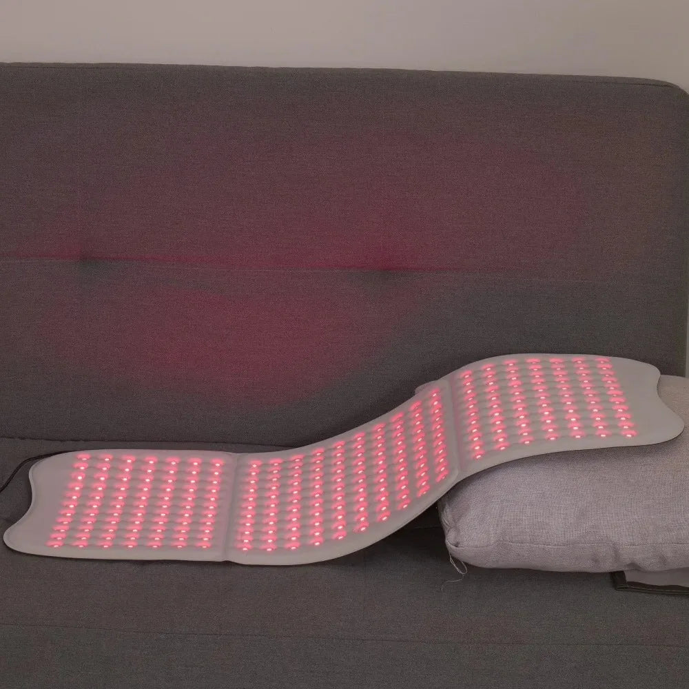 Red Light Therapy Pad 660nm 850nm for Whole Body Relief, Large 30x12inch Mat with Timer - L7 Tri-Chip Near Infrared Light